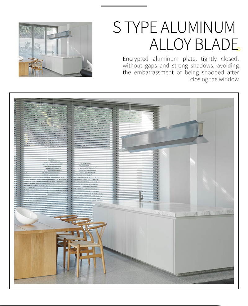 Waterproof S Type Slat Aluminum Venetian Blinds for Window