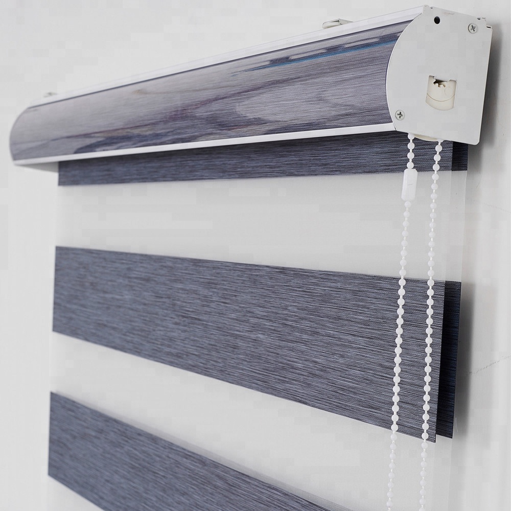 Battery motor double layer zebra blinds window cover 