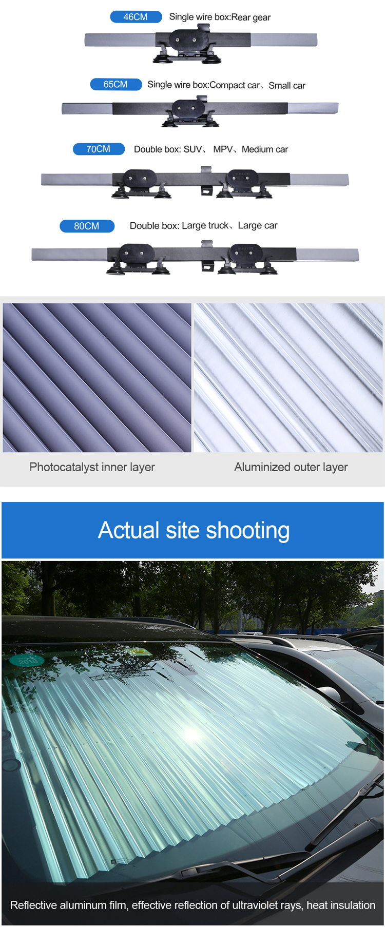 Accordion Style Retractable Sun Shade from China manufacturer Foshan