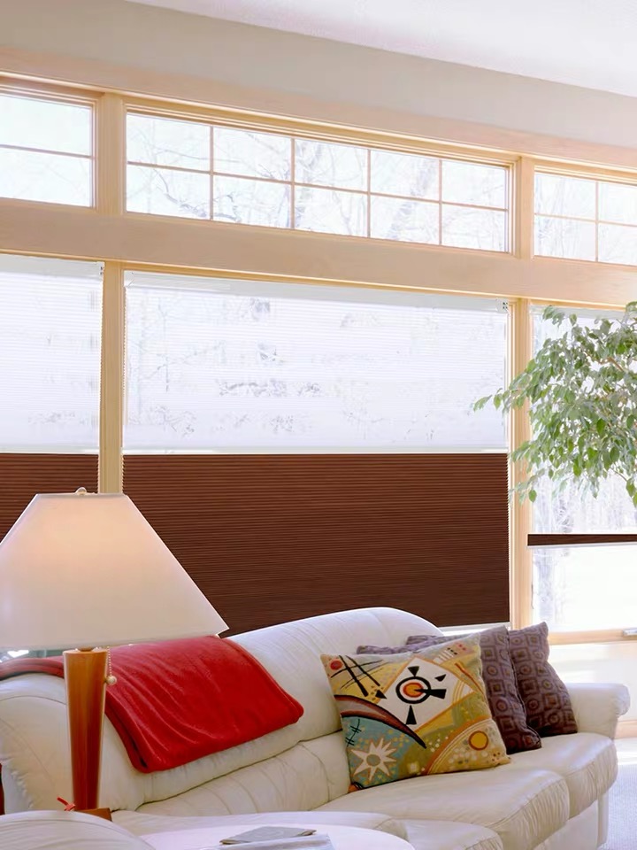 Motorized Day And Night Honeycomb Blinds