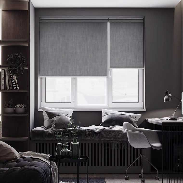Spring Loaded Blackout Roller Blinds