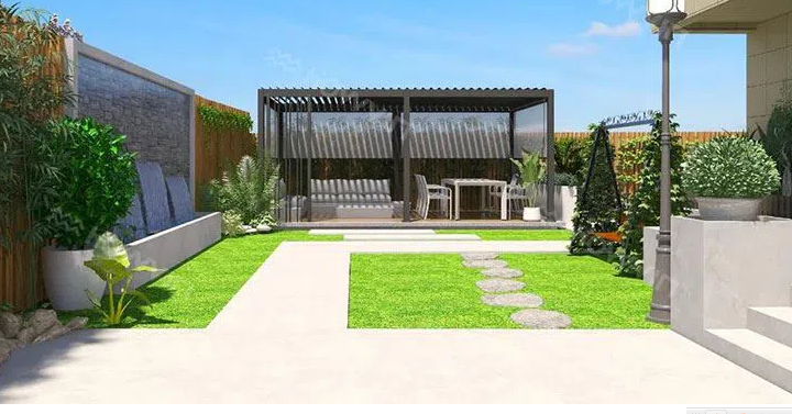 Metal Awning Remote Controlled Gazebo Louvre Roof Patio Cover Aluminium Modern Pergola for Sunshade