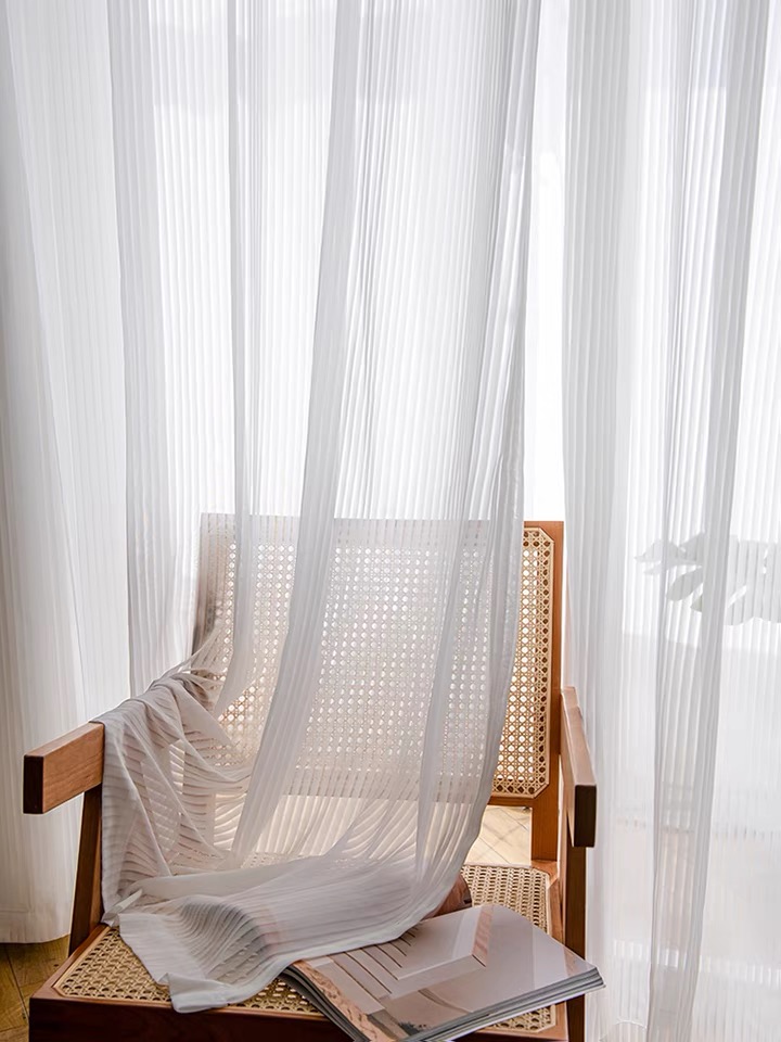 Ripple Fold Sheer Curtain For Living Room