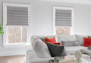Flat Roman Shades for Living Room